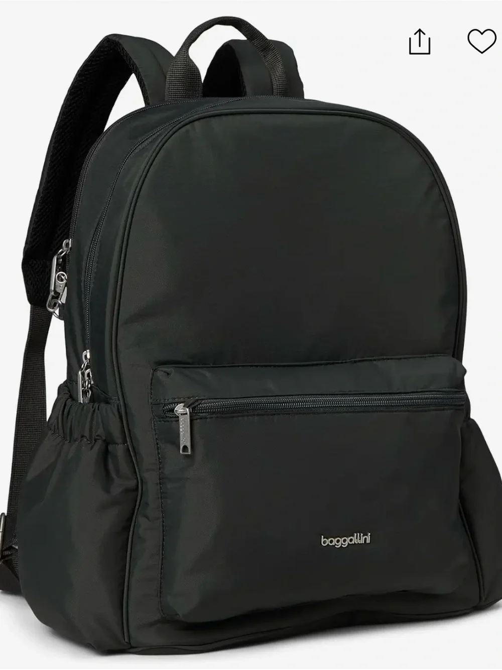 NWT Baggallini Securtex Anti-Theft Laptop Backpack in black